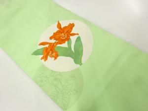 蘭模様織出し名古屋帯